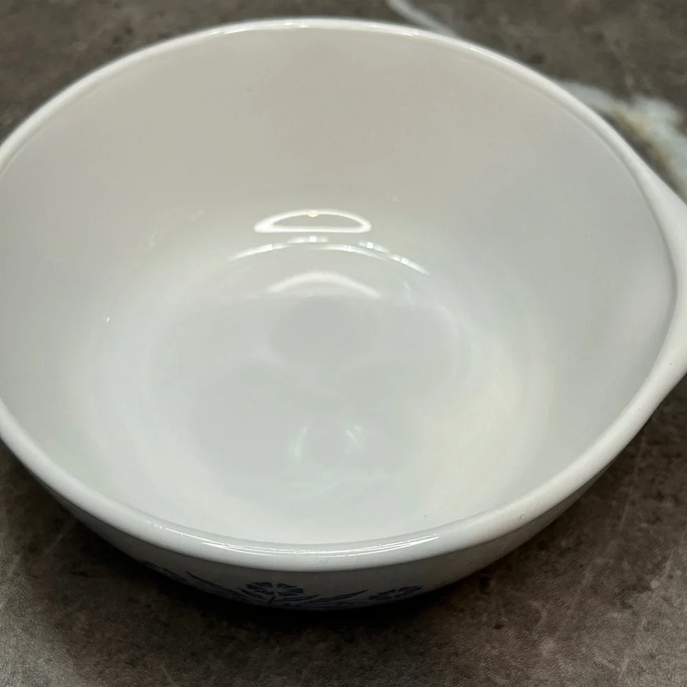 Corning Ware Blue Cornflower P-91-B 1 Pint Petite Pans Set of 3 Vintage White